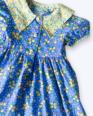 Vintage Statement Collar Dress, approx 4 yrs (see description)