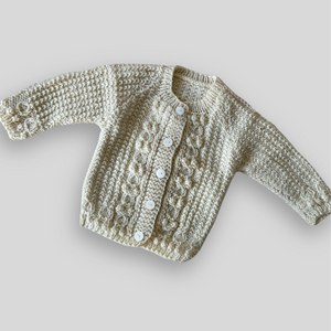 Hand Knit Bobble Detail Cardi, approx 2-4 years