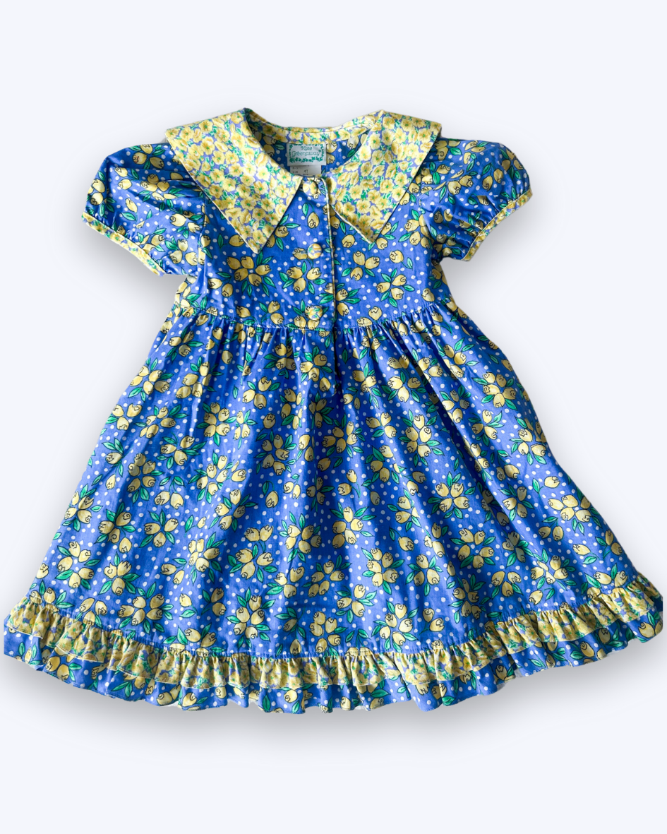 Vintage Statement Collar Dress, approx 4 yrs (see description)