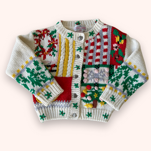 Vintage Colourful Knit Cardi, approx 3-4 years