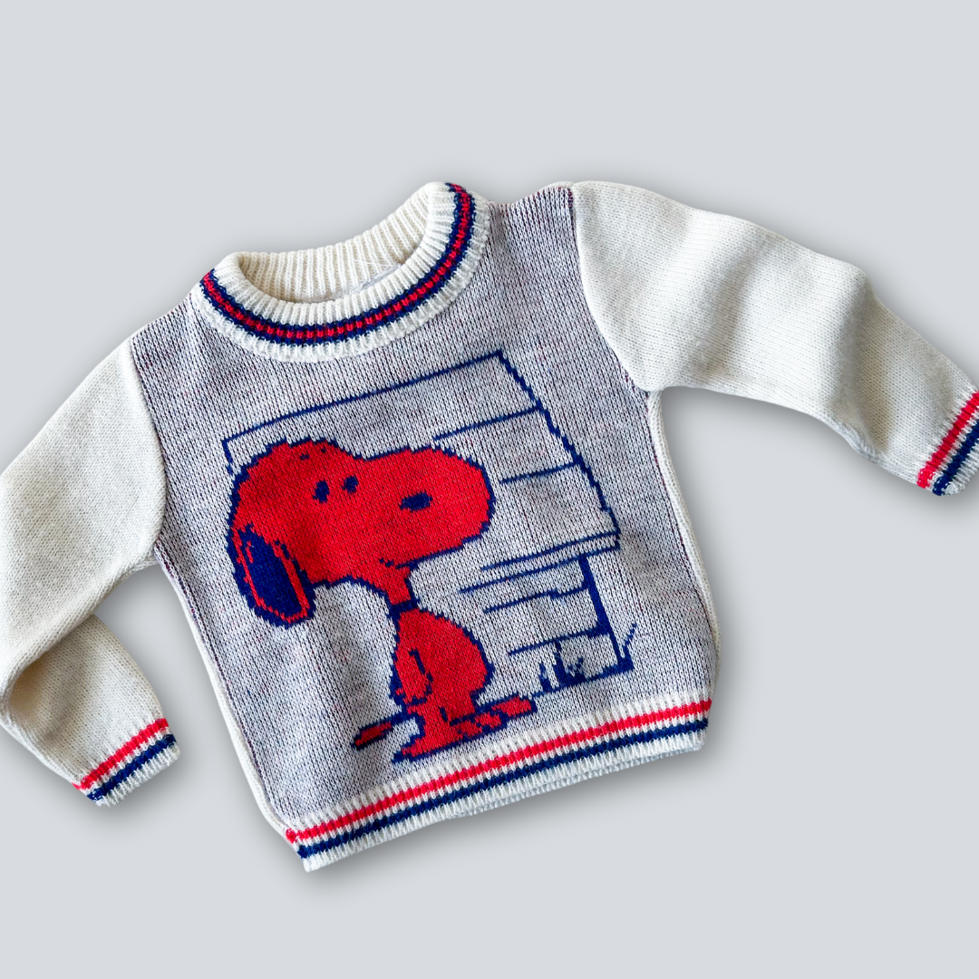 Vintage Snoopy Knit Jumper, approx 12 months