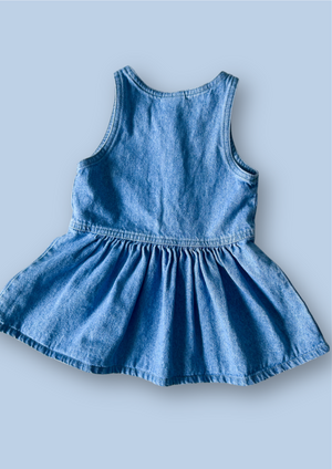Vintage OshKosh Denim Dress, approx 2+ years