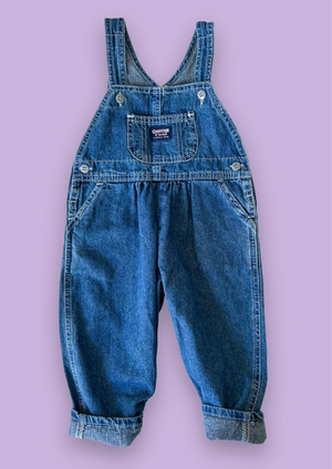 Vintage OshKosh Bubble Fit Denim Dungarees, approx 2 years