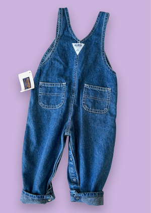 Vintage OshKosh Bubble Fit Denim Dungarees, approx 2 years