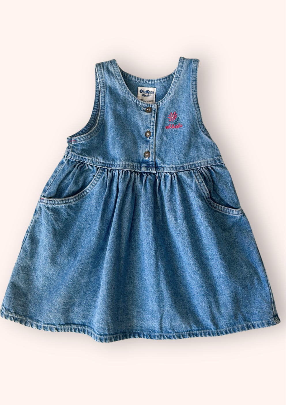 Vintage OshKosh Denim Dress, approx 3-4 years