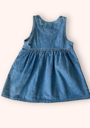 Vintage OshKosh Denim Dress, approx 3-4 years