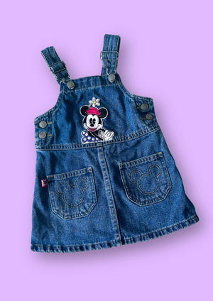 Vintage Minnie Denim Dress, approx 3-4 years