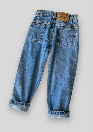 Vintage Levi's 550 Orange Tab Jeans, approx 4-5 yrs