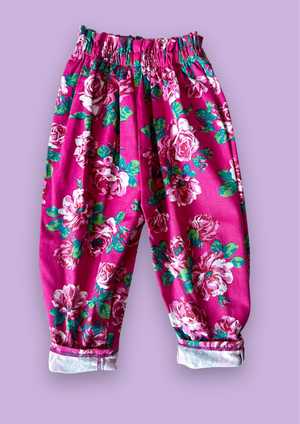 Vintage Flower Print Trousers & Jacket, approx 2-4yrs