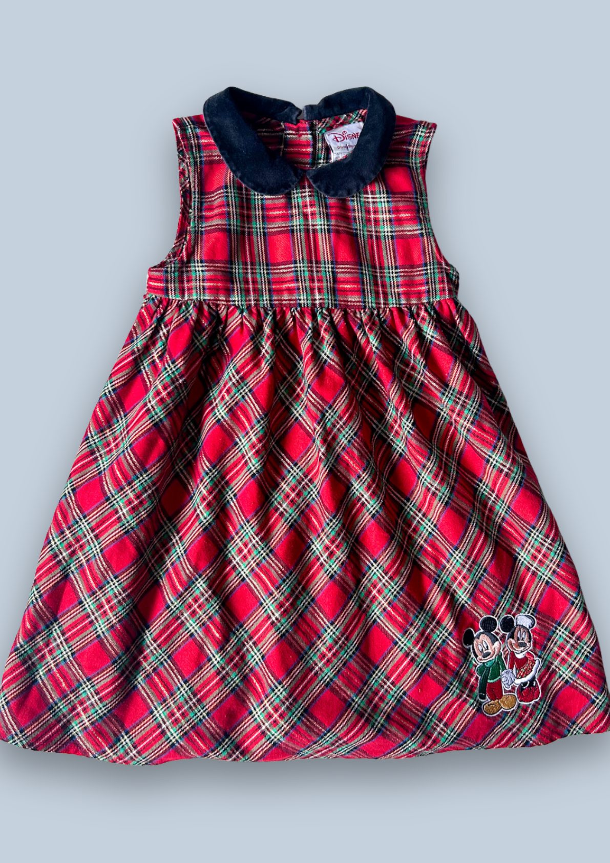 Mickey & Minnie Tartan Dress (mid 00's non vintage), approx 3-4 years