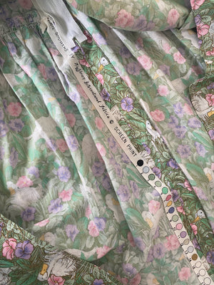 Vintage Handmade Flower & Goose Print Dress, approx 2-3.5 years