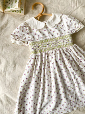 Vintage Laura Ashley Needlecord Smocked Dress, approx 3 years