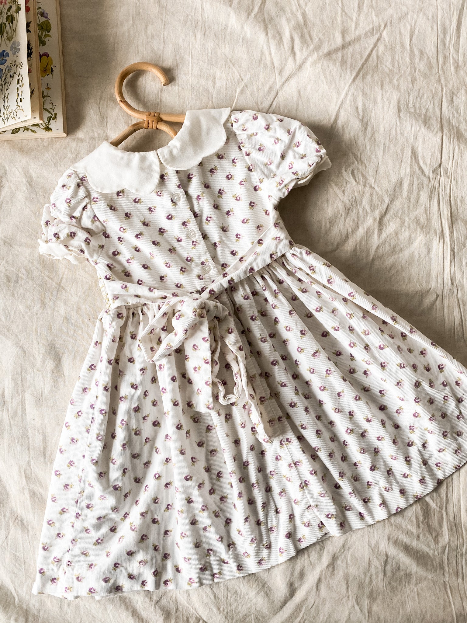 Vintage Laura Ashley Needlecord Smocked Dress, approx 3 years