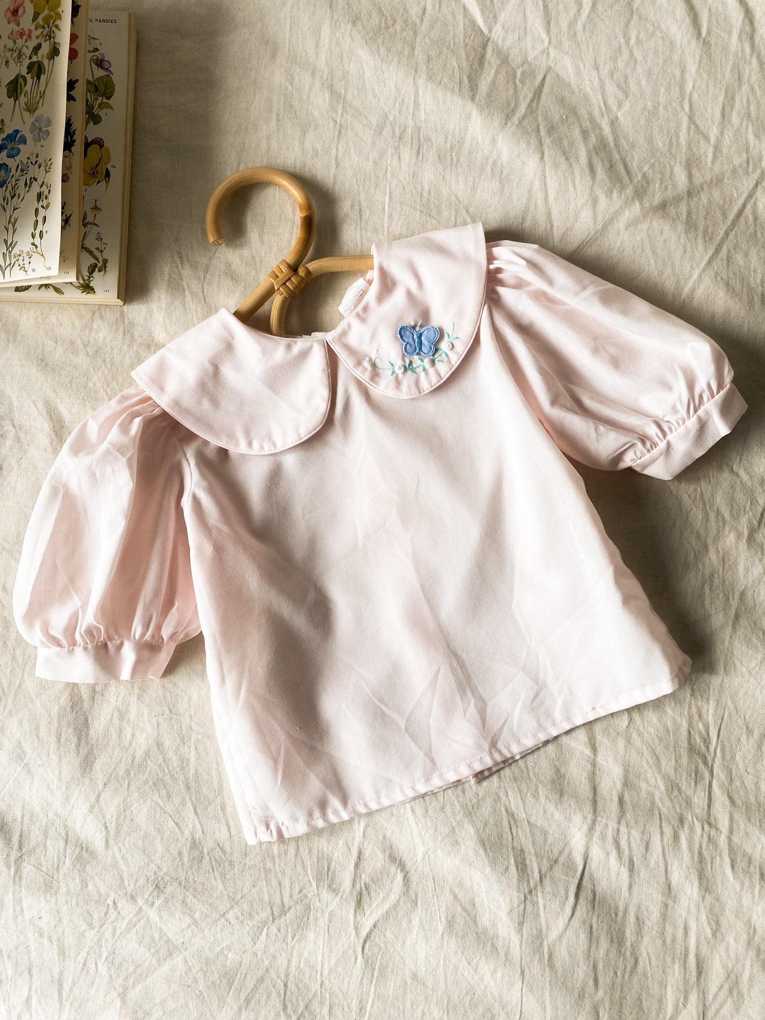 Vintage Butterfly Collar Blouse, approx 2-3 years